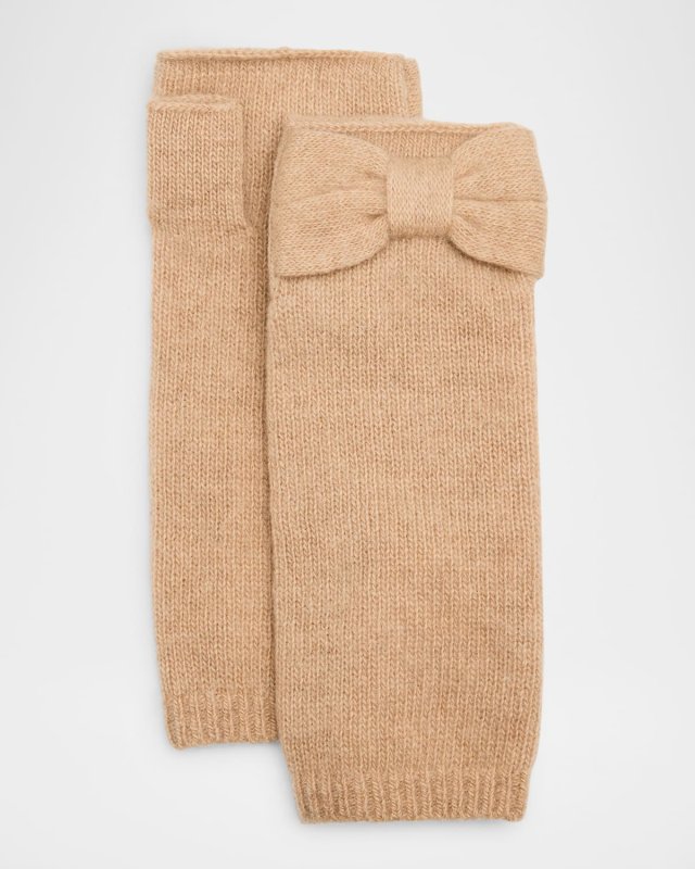 Cashmere Armwarmers W/ Bow Detail